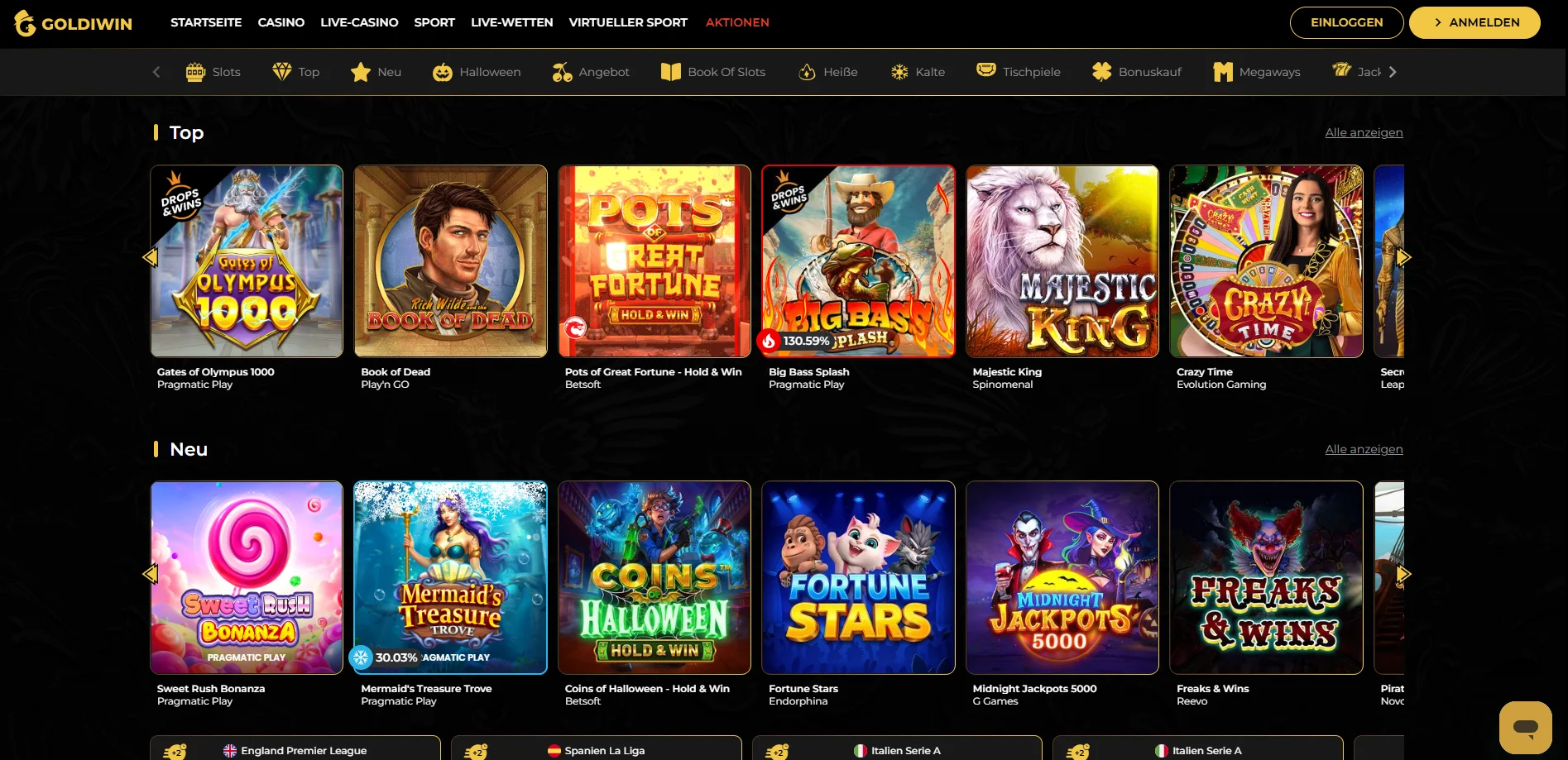 Goldiwin Casino Übersicht